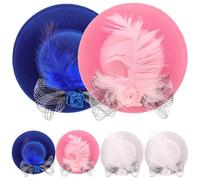 Tofficu 6pcs Chapeaux de Poule Décoratifs pour Oiseaux et Poulets, Design Ajustable et Résistant à l'usure, Accessoires Colorés pour Portraits de Famille et Couleur Aléatoire