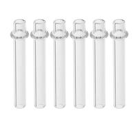 Tofficu 6pcs Tubes de Remplacement en Verre pour Support Mèche Lampe à Huile, Solide et Stable, Accessoires pour Lampes à Pétrole, Usage en Laboratoire et Maison