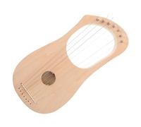 Tofficu 7 Cordes Kit de Bricolage Lyre avec Cordes Instrument Musical à Personnaliser avec Clé et Selle pour Débutants et Artisanat