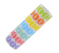 Tofficu 7 rouleaux Étiquettes Autocollantes Jours de Semaine Colorées Adhésifs pour Organisation Calendrier Dossiers et Alimentaires Code Couleur Anglais Au