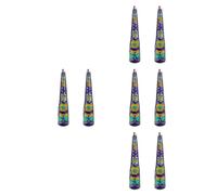 Tofficu 8 Pièces Accessoires Manucure Ongles Griffes Légères en Alliage Bleu Style Palais Détachables pour Cosplay et Fête Halloween