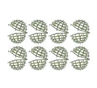 Tofficu 8 Pièces Support à Fleurs Cage à Plantes Artificielle en Plastique Vert 4 Pouces, pour Fleurs Artificielles, Composition de Mariage et Décoration de Jardin
