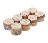 Tofficu 8 Rouleaux Ruban Adhésif Décoratif Vintage Papier Craft DIY pour Scrapbooking Journal Album Stickers Rétro Style Aléatoire