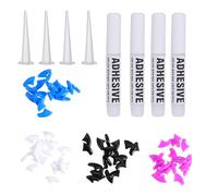 Tofficu 80 Pièces Protège-Ongles Chat Colorés avec Colles Adhésives Kit de Protection Griffes pour Chatons et Chats Prévention Rayures Meubles et Sols Confortable et Facile à Utiliser