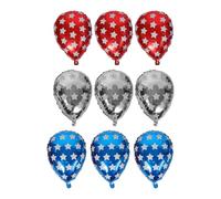 Tofficu 9 Pièces Lot de Ballons de Fête en Aluminium Thème Boxe, Légers et Interactifs, Décoration Intérieure pour Anniversaire Garçon et Adulte
