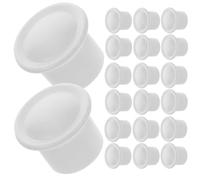 Tofficu 95 Pièces Embouts de Tringle à Rideaux en Plastique Blanc | Pièces de Remplacement, Installation Facile, Résistance à L’usure, Finition Soignée, pour Barre de Fenêtre