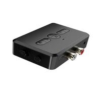 Tofficu Adaptateur Audio sans Fil Émetteur-récepteur sans Fil 5.0 pour Pc Et Voiture, Transmission Stéréo RCA Aux, Appels Mains-assistés, Utilisation Mobile, Couleur Noire