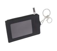 Tofficu Anneau De Touche du Support De Carte Protecteur D'identité Scolaire Porte-Cartes De Visite pour Hommes Portefeuille Porte-Cartes De Visite Pochettes pour Cartes D'identité Black PU