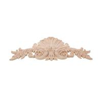 Tofficu Appliques Décoratives Sculptées en Bois Non Peintes à Motif Floral, Incrustations pour Meubles et Armoires, Moulures Décoratives Adaptées Salon et Mobilier Déco, Fixation sans