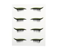 Tofficu Autocollants pour Eyeliner Fluorescents Imperméables, 4 Paires de Stickers Adhésifs Yeux Faux Cils, Maquillage Temporaire pour Fêtes, Carnaval et Cosplay, Bande de Contour des