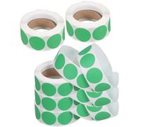Tofficu Autocollants Ronds Adhésifs Verts 5 Rouleaux 500 Pcs/rouleau, Étiquettes Autocollantes pour Organisation, Codage Couleur, Bureau, Maison et École