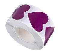 Tofficu Autocollants Rouleau Forme de Cœur Étiquettes pour Saint Valentin Parfaites pour Scrapbooking Personnels Adhésifs Décoratifs Faciles à Utiliser pour Vos Créations