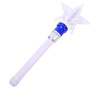 Tofficu Baguette Magique Lumineuse LED Bleue Étoile Tournante, Bâton Lumineux pour Fêtes et Concerts, Accessoire D’Ambiance Festif pour Garçon et Filles, Décoration Événementielle