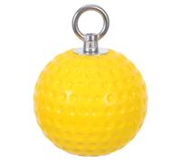Tofficu Balle de Gym Ballon de Musculation 9cm Jaune en Acier Inoxydable et Polyuréthane, Antidérapante, pour Entraînement de Force des Doigts, Poignet et Partie Antérieure du Bras,