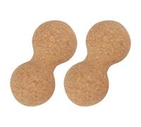 Tofficu Balles de Massage Doubles en Liège 6-12 Cm, Lot de 2, Balle de Massage Portable Ergonomique pour Points de Déclenchement, Rouleau Musculaire Manuel pour Dos, Nuque et Relaxation