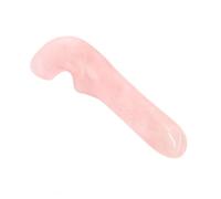 Tofficu Bâton de Massage en Quartz Rose Naturel, Outil de Massage Facial et Corporel, Plaque de Grattage Gua Sha Transparente, pour Soin Spa et Relaxation Musculaire