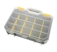 Tofficu Boîte à Outils Portable Capacité avec Séparateurs Amovibles Organisateur Transparent pour Petites Mallette Rangement Visserie et Quincaillerie Robuste PP