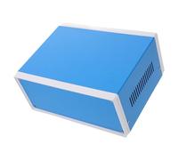 Tofficu Boîte de Jonction Électrique Métallique Bleue avec Plaques Avant et Arrière Boîtier de Projet Électronique DIY Boîtier de Protection pour Dispositifs Électriques