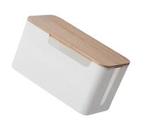 Tofficu Boîte de Rangement Câbles Abs Blanche avec Couvercle Détachable Boîtier Prise Électrique Sécurisé pour Gestion Câble et Multiprise Organisateur Filaire Robuste et Polyvalent pour