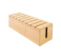 Tofficu Boîte de Rangement Câbles avec Support Téléphone Organisateur de Bureau et Compact pour Multiprises Gestion Optimisée des Fils pour Maison et Bureau