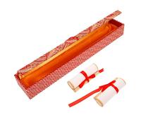 Tofficu Boîte de Rangement pour Éventail Pliant Papier avec Couvercle Étui Portable Boîte Cadeau Style Chinois Rouge Multi-usage pour Organisation et Décoration