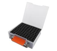 Tofficu Boîte de Rangement pour Piles AA AAA Transparente Mousse Intérieure, Boîtier Étanche Portable pour 72 Batteries, Organiseur de Recyclage Sécurisé pour Maison, Bureau et Garage