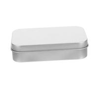 Tofficu Boîte Rectangulaire Argentée avec Couvercle Petite Boîte de Rangement Portable Tôle pour Bonbons et Accessoires
