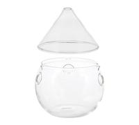 Tofficu Bol à Dessert en Verre Transparent 370 Ml avec Récipient à Glace Carbonique Triple Trou, Bol Double Couche pour Bar et Restauration, Saladier Décoratif pour Cocktails et Desserts