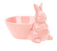 Tofficu Bol en Céramique de Lapin Rose, Bol à Riz Multifonction pour Pâques, Saladier Ménager pour Fruits et Porridge, Vaisselle Originale pour Décoration et Fête, 1 Pièce