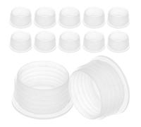 Tofficu Bouchon de Jardinière à Fleurs Rond, Plastique, 12 Pièces | Étanchéité Anti-fuite, Finition Transparente, pour Petits Espaces et Culture en Pot
