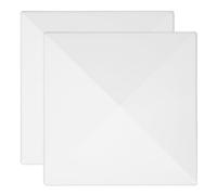 Tofficu Bouchons de Poteaux de Clôture en Pvc Blanc 5 Pouces, Lot de 2 Capuchons Carrés pour Poteaux de Terrasse et Pieux de Quai, Habillages de Colonnes de Porche Résistants et