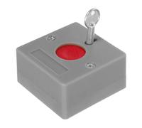 Tofficu Bouton D’Alarme D’Urgence sans Fil avec Verrouillage à Clé, Système D’Appel pour Personnes Âgées, Interrupteur D’arrêt D’Urgence pour Salle de Bain, Panneau de Sécurité Gris