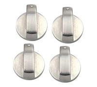 Tofficu Boutons Marche/arrêt Cuisinière à Gaz Métal 4 Pcs Certifié Commande Rotative Pratique Compatible Arbre 6 Mm Poêle et Four Kit Remplacement Solide Usage Quotidien