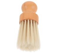 Tofficu Brosse à Poils Souples avec Manche en Bois, Brosse de Nettoyage Douce Ronde pour Clavier et Intérieur Voiture, Dépoussiérage Léger pour Maison et Salon, Outil Portable