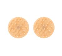 Tofficu Brosse de Massage Cuir Chevelu en Silicone Souple, Lot de 2 Pièces Beige, Peigne de Nettoyage à Double Usage pour Shampooing, Massage Anti-démangeaisons, Soin Bien-être Bain