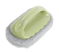 Tofficu Brosse de Nettoyage avec Manche Vert, Poils Doux Anti-rayures, Taille Moyenne, Brosse Polyvalente pour Carrelage Salle de Bain, la Cuisine et Usage Ménager Quotidien, Éponge