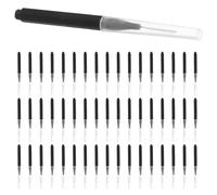 Tofficu Brosse Interdentaire Noire 50 Pcs, Nettoyage Interproximal en Profondeur, Poils Souples, Polypropylène et Acier Inoxydable, Hygiène Bucco-dentaire Quotidienne, Utilisation Voyage