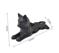 Tofficu Butée de Porte Fonte Chat Décorative Oblique Sécurisée pour Chambre et Bureau Bloc Porte Compact et Balancement Accessoire Décoratif Robuste