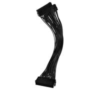 Tofficu Câble D'extension Alimentation Double 24 Broches ATX, Adaptateur d'alimentation Synchronisé pour Pc, Compatible 3,3v-12v, Noir, Usage Informatique, pour Carte Mère Et Gpu Mining