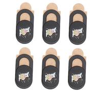 Tofficu Cache Webcam Ultra-Fin de Protection Vie Privée, Lot de 6 Pièces, pour Ordinateurs Portables et Tablettes, Design Discret Noir, Protection pour Usage Quotidien
