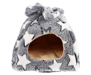 Tofficu Cachette pour Hamster de Yourte 25x25 Cm, Nid D’Hiver Douillet Coussin en Coton Chaud, Maison Douce pour Petits Rongeurs et Hamsters, Accessoires Confortables pour Animaux