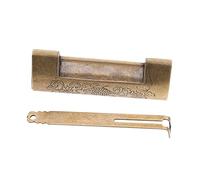 Tofficu Cadenas Vintage Cuivre Massif Serrure Ancienne Chinoise Gravée Cadenas Rétro pour Boîte Verrouillage Simple et Cadeau Authentique
