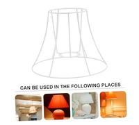 Tofficu Cadre Abat Jour Métal Stable pour Lampe de Bureau DIY Armature Résistante et Facile à Installer Accessoire Luminaire pour Maison Restaurant Café Forme Ronde avec Design