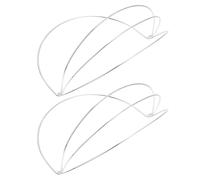 Tofficu Cadre de Couronne Soi-même en Fer Solide, Bandeau Simple Blanc Électrophorèse 2 Pièces, Accessoire de Coiffure pour Mariage et Fêtes, Base de Tiare Artisanale pour Coiffure