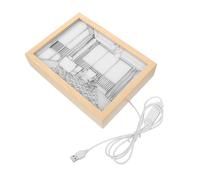 Tofficu Cadre Photo Lumineux Design Moderne pour Bureau et Salon Décoration de Table et Résistante Cadre Photo Décoratif pour Fête des Pères et Bureau