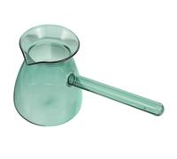 Tofficu Cafetière en Verre Borosilicaté 450 Ml Couleur Vert Lac Poignée Latérale Multifonction pour Café et Pot à Lait Usage la Cuisine et Salon de Thé Design Turc Traditionnel