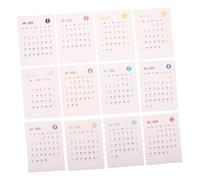 Tofficu Calendrier Autocollant Créatif Petit Format Papier à avec Adhésif Fort Planificateur Annuel pour Bureau Maison École DIY Personnalisé