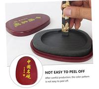 Tofficu Calligraphy Inkstone With Lid Traditional Chinese Stone Grinding Ink Slab For Students Writing Accessory And Desk Decoration