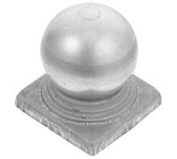 Tofficu Capuchon de Poteau de Clôture Carré 80 Mm en Métal, Embout Décoratif Boule Petite Taille, Protection Résistante aux Intempéries pour Sommets de Poteaux Résidentiels, Fournitures