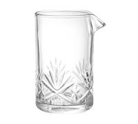 Tofficu Carafe à Mélange en Verre Sculpté 700 Ml Bec Verseur Précis, Base Épaisse Antidébordement, Verre à Cocktail pour Bar à Cocktails Maison et Professionnel
